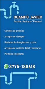 Plomero - auxiliar sanitario