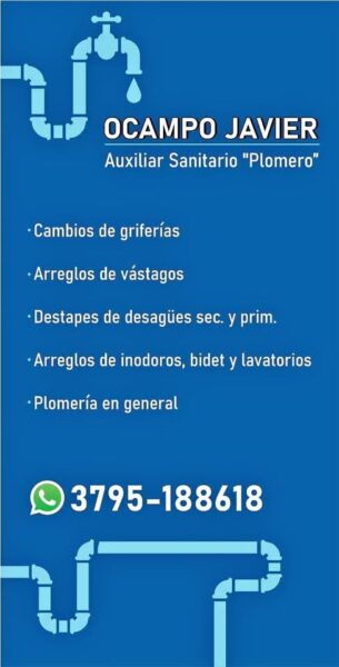 Plomero - auxiliar sanitario