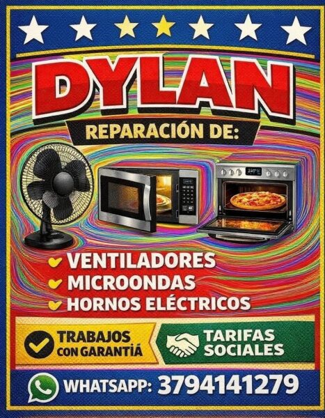 REPARACION INTEGRAL DE MICROONDAS -HORNOS ELECTRICOS -VENTILADORES-ETC