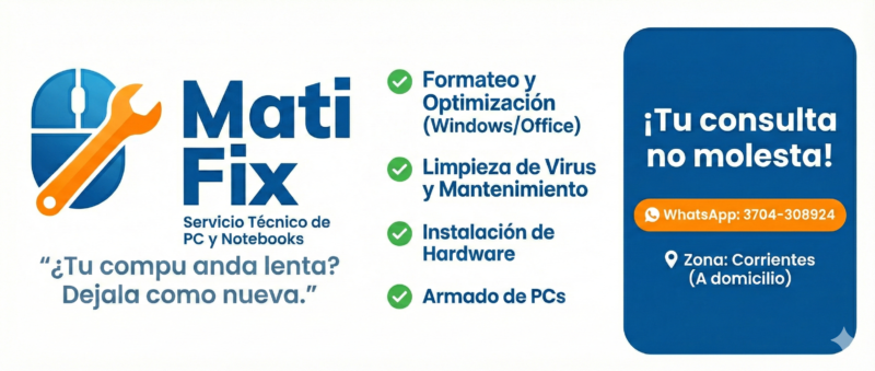 Reparación y mantenimiento de Hardware y Software de PC