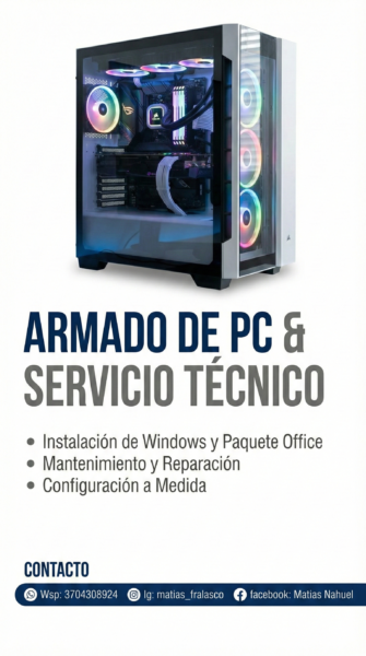 Reparación y mantenimiento de Hardware y Software de PC